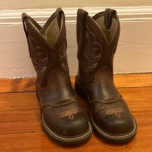 Ariat Fat Baby Cowboy Boots, Dark Brown, Size 6.5